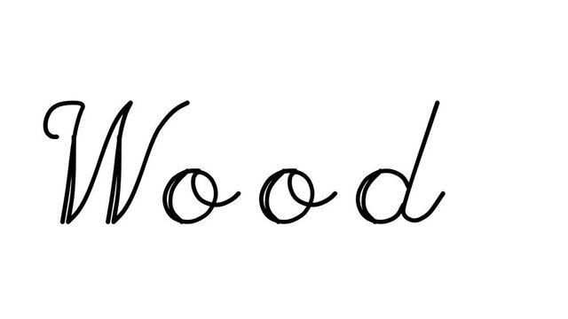 Woods Decorative Handwriting Animation in Six Cursive and Gothic Fonts