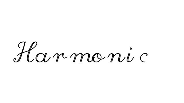 Harmonica Decorative Handwriting Animation in Six Cursive and Gothic Fonts