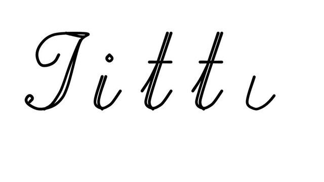 Titty Decorative Handwriting Animation in Six Cursive and Gothic Fonts