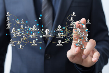 hierarchy connection team group digital