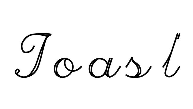 Toast Decorative Handwriting Animation in Six Cursive and Gothic Fonts