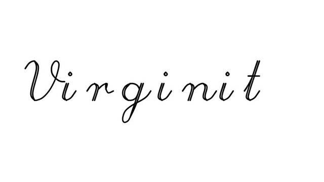 Virginity Decorative Handwriting Animation in Six Cursive and Gothic Fonts