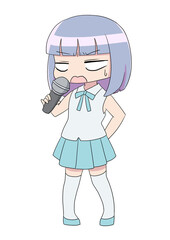 アイドル　青　呆れる