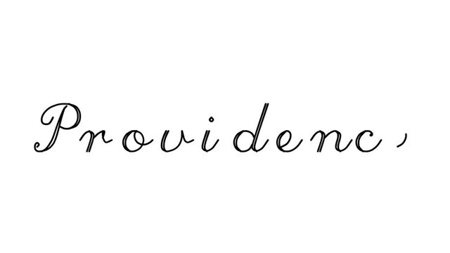 Providence Decorative Handwriting Animation in Six Cursive and Gothic Fonts