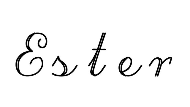Ester Decorative Handwriting Animation in Six Cursive and Gothic Fonts