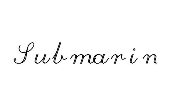 Submarine Decorative Handwriting Animation in Six Cursive and Gothic Fonts