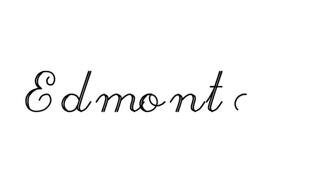 Edmonton Decorative Handwriting Animation in Six Cursive and Gothic Fonts