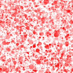 Blood blots. Seamless texture. Horror backdrop. Red drops. Isolated on white.