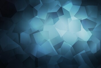 Fototapeta premium Dark BLUE vector background with abstract shapes.