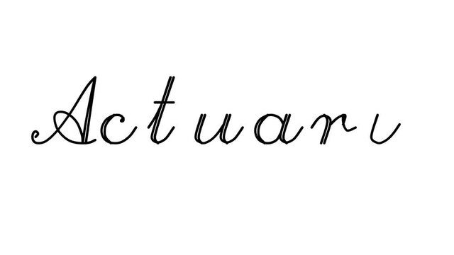 Actuary Decorative Handwriting Animation in Six Cursive and Gothic Fonts