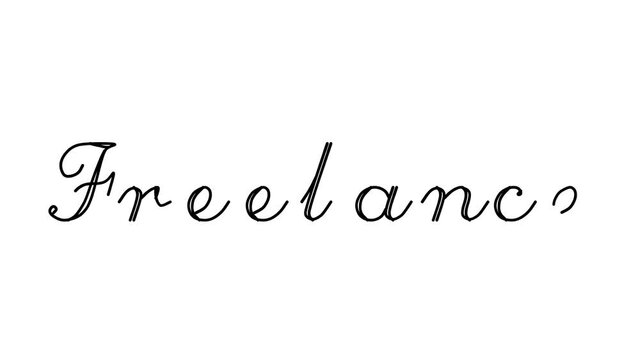 Freelance Decorative Handwriting Animation in Six Cursive and Gothic Fonts