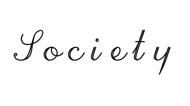 Society Decorative Handwriting Animation in Six Cursive and Gothic Fonts