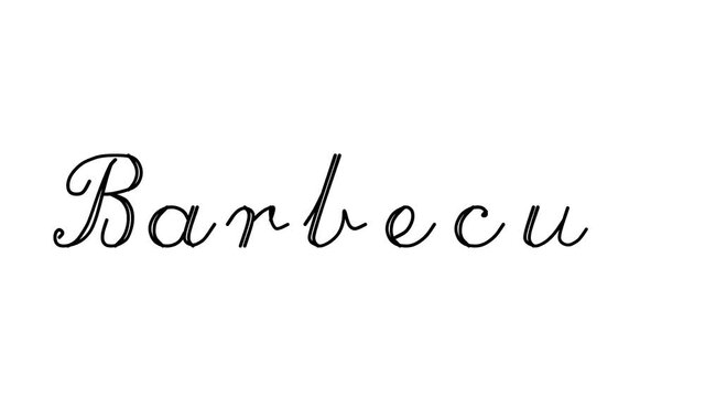 Barbecue Decorative Handwriting Animation in Six Cursive and Gothic Fonts