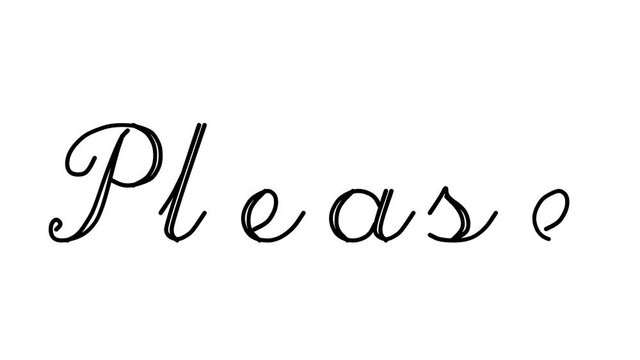 Please Decorative Handwriting Animation in Six Cursive and Gothic Fonts