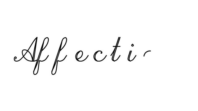 Affection Decorative Handwriting Animation in Six Cursive and Gothic Fonts