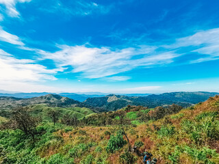 Khao Chang Phuak Mountain view with blue sky on high seasons at Thong Pha Phum National Park, Kanchanaburi province, Thailand	