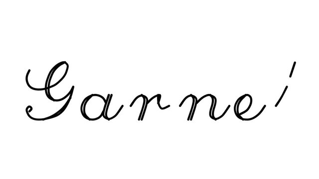 Garnet Decorative Handwriting Animation in Six Cursive and Gothic Fonts