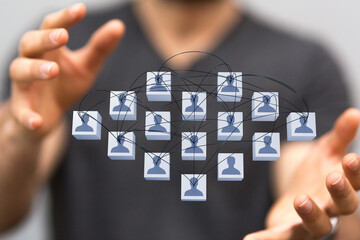 business conference team work connection digital concept