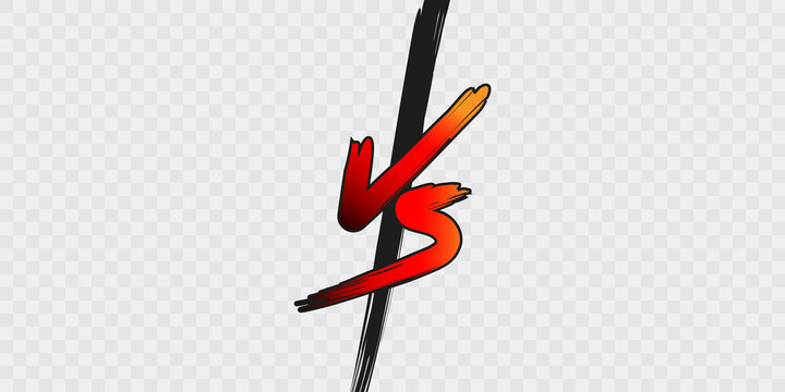 Versus VS letters button Vector Illustration eps10