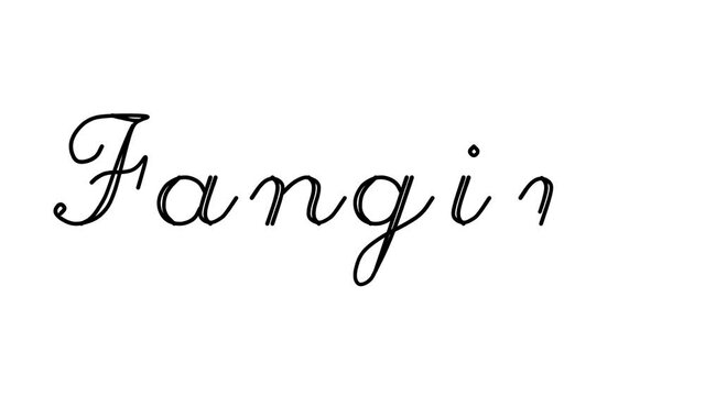 Fangirl Decorative Handwriting Animation in Six Cursive and Gothic Fonts