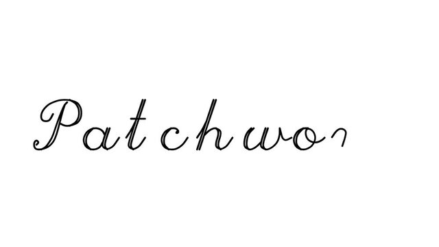 Patchwork Decorative Handwriting Animation in Six Cursive and Gothic Fonts