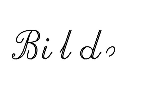 Bilder Decorative Handwriting Animation in Six Cursive and Gothic Fonts