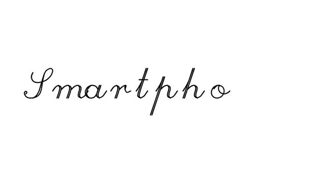 Smartphones Decorative Handwriting Animation in Six Cursive and Gothic Fonts