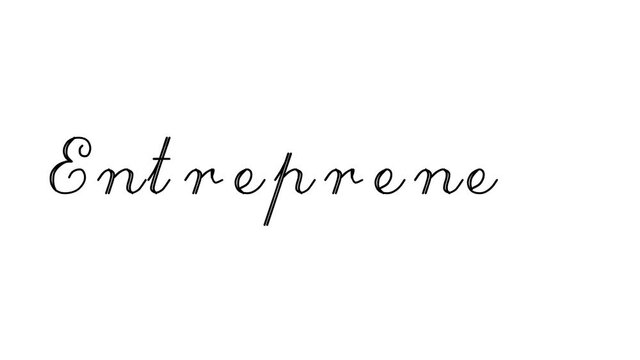 Entrepreneur Decorative Handwriting Animation in Six Cursive and Gothic Fonts