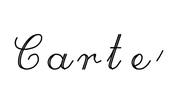 Cartel Decorative Handwriting Animation in Six Cursive and Gothic Fonts
