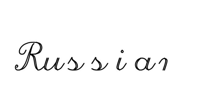 Russian Decorative Handwriting Animation in Six Cursive and Gothic Fonts
