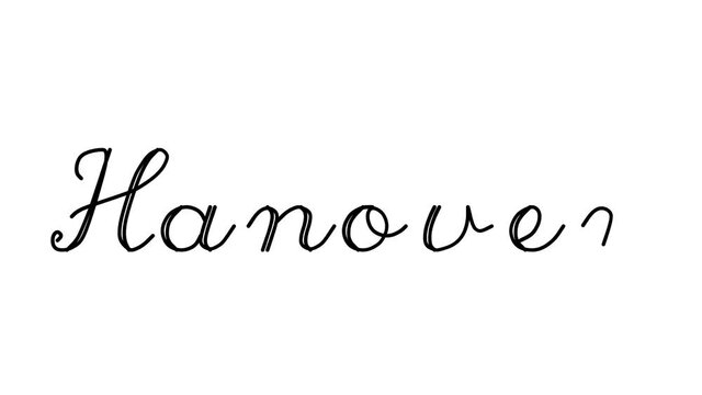 Hanover Decorative Handwriting Animation in Six Cursive and Gothic Fonts