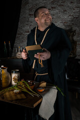Obraz premium Medieval monk