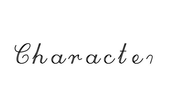 Characters Decorative Handwriting Animation in Six Cursive and Gothic Fonts