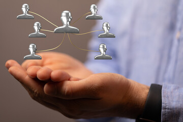 hierarchy connection team group digital