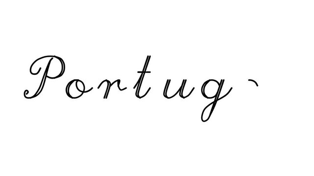Portugal Decorative Handwriting Animation in Six Cursive and Gothic Fonts