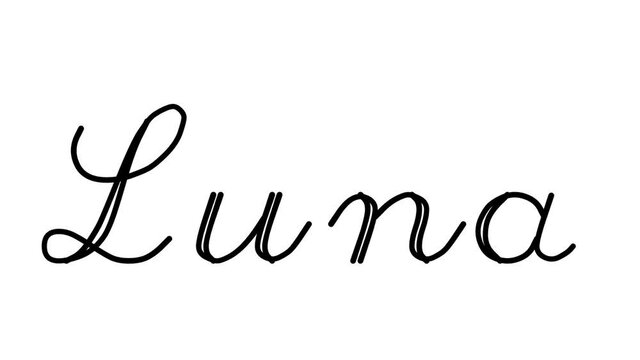 Luna Decorative Handwriting Animation in Six Cursive and Gothic Fonts