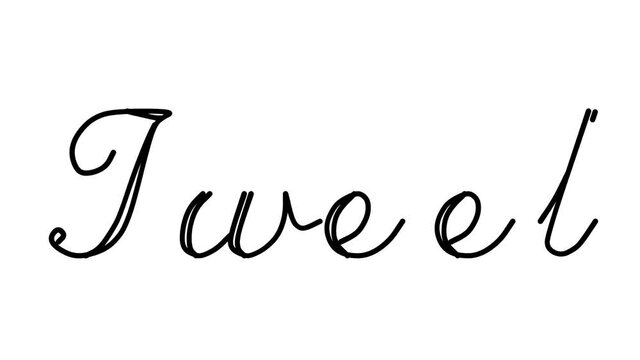 Tweet Decorative Handwriting Animation in Six Cursive and Gothic Fonts
