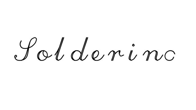 Soldering Decorative Handwriting Animation in Six Cursive and Gothic Fonts