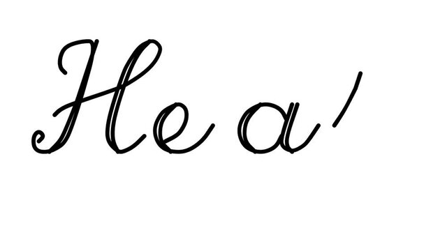 Heap Decorative Handwriting Animation in Six Cursive and Gothic Fonts
