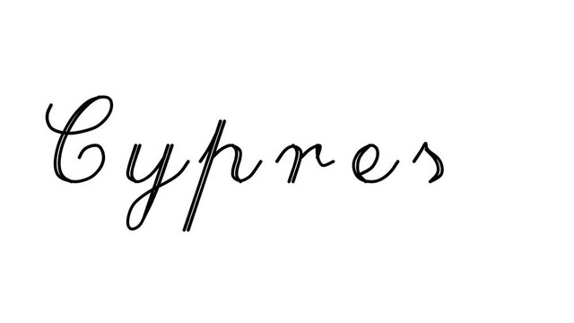 Cypress Decorative Handwriting Animation in Six Cursive and Gothic Fonts