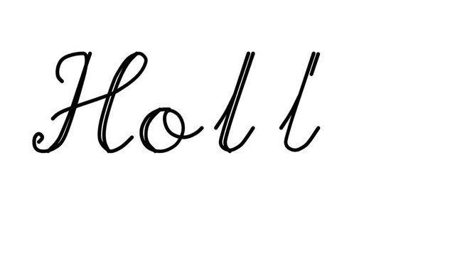 Holly Decorative Handwriting Animation in Six Cursive and Gothic Fonts