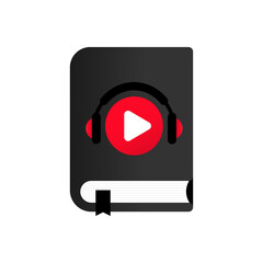 Audio book icon vector. Audio course. Online courses. Illustration vector. EPS 10