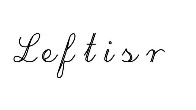 Leftism Decorative Handwriting Animation in Six Cursive and Gothic Fonts