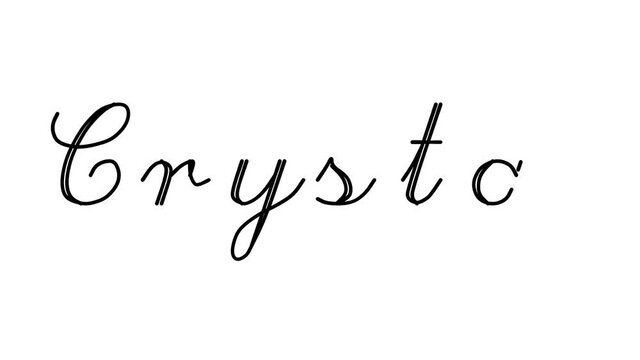 Crystal Decorative Handwriting Animation in Six Cursive and Gothic Fonts