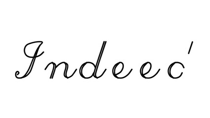Indeed Decorative Handwriting Animation in Six Cursive and Gothic Fonts