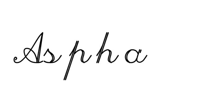 Asphalt Decorative Handwriting Animation in Six Cursive and Gothic Fonts