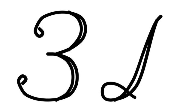 3D Decorative Handwriting Animation in Six Cursive and Gothic Fonts