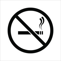 No smoking sign on white background