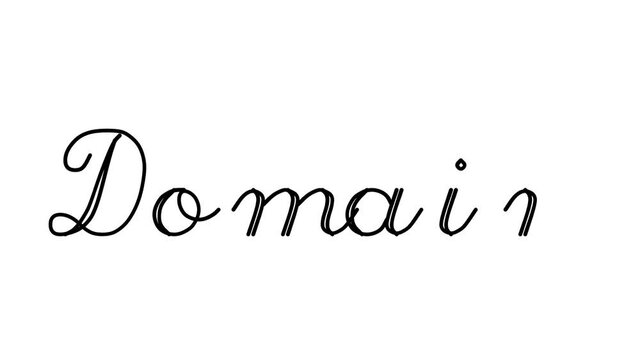 Domain Decorative Handwriting Animation in Six Cursive and Gothic Fonts