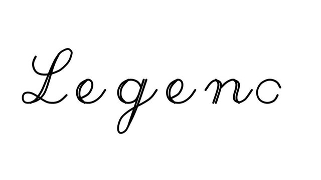 Legend Decorative Handwriting Animation in Six Cursive and Gothic Fonts